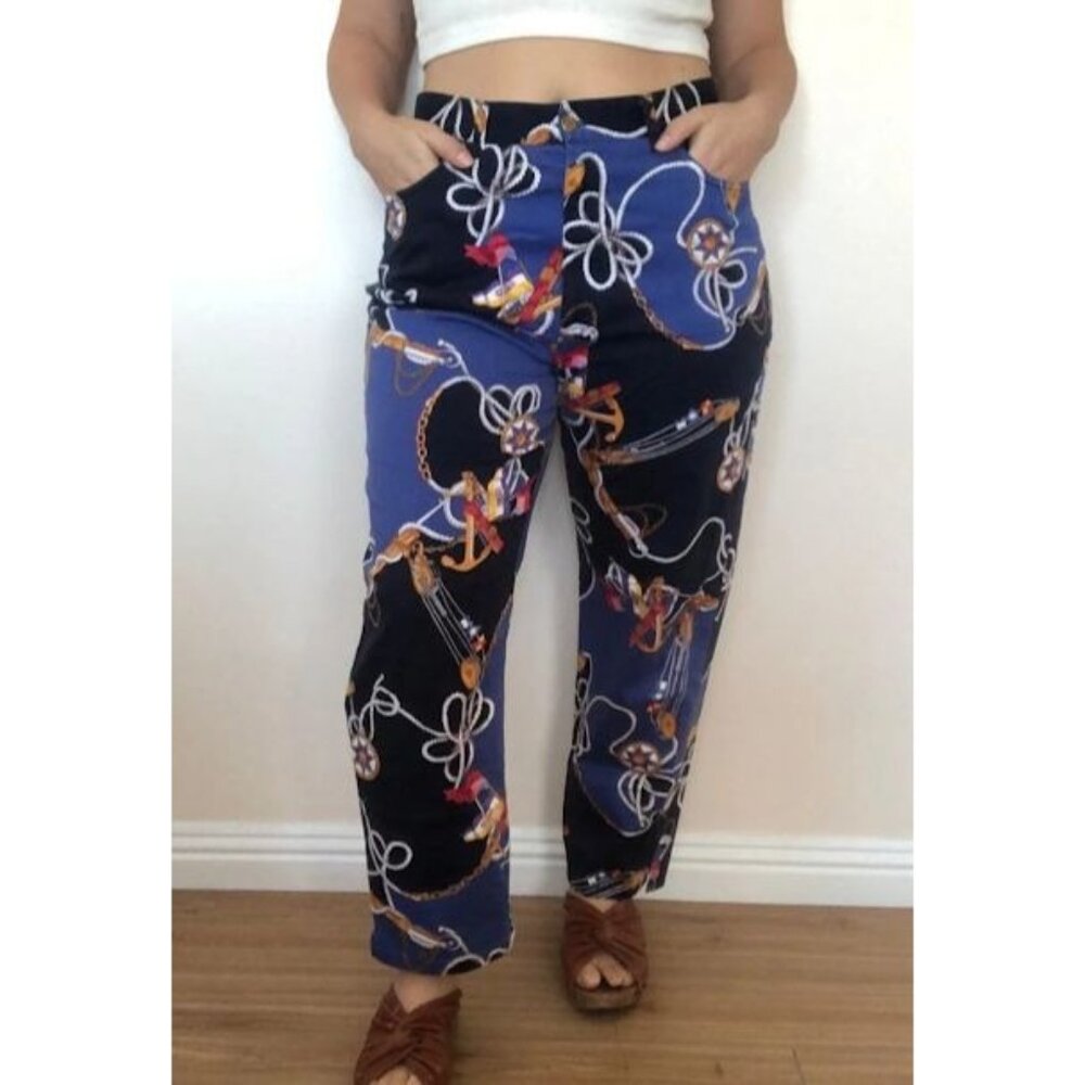 Lauren Ralph Lauren Nautical VTG ‎ Cropped Pants Women's 12/14